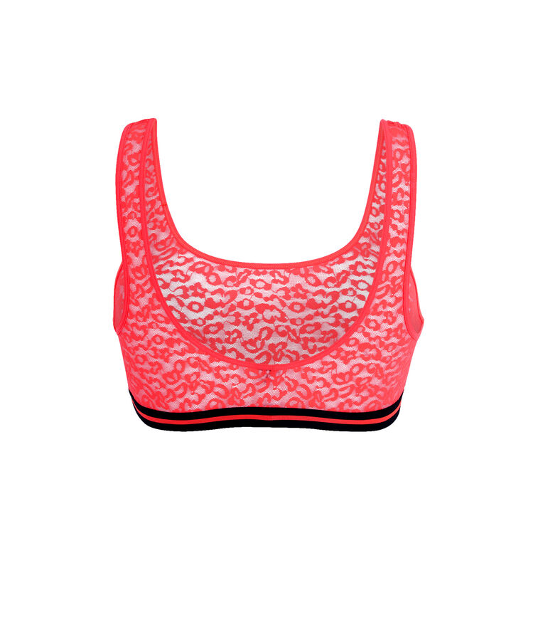 Brassière corail fluo secretiz leopiz rose.