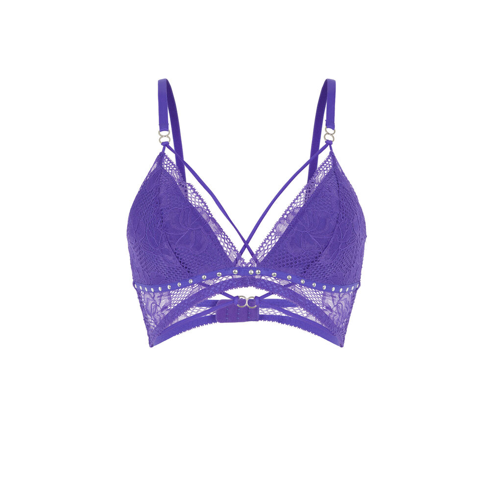 Soutien-gorge sans armature avec liens - violet violet.