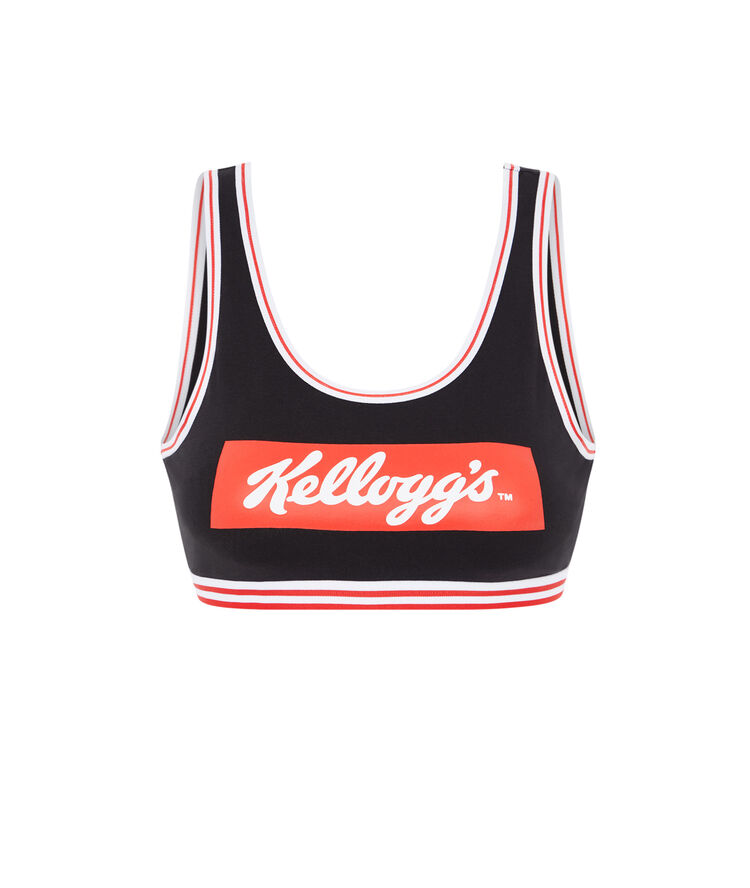 Brassière en coton sans armatures licence kellogg's noir.