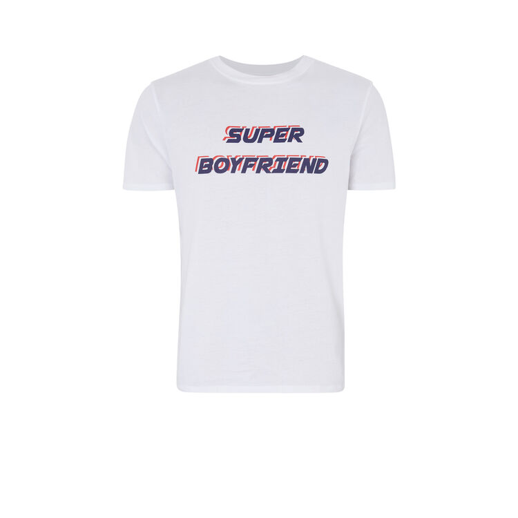 Set pyjama a message superboyiz blanc.