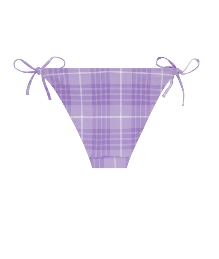 Bas de maillot de bain bikini à carreaux - lilas lilas.