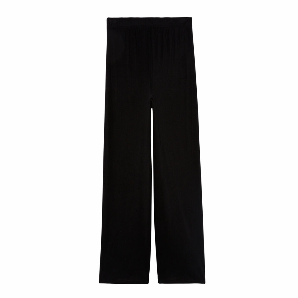 Pantalon large fendu - noir noir.