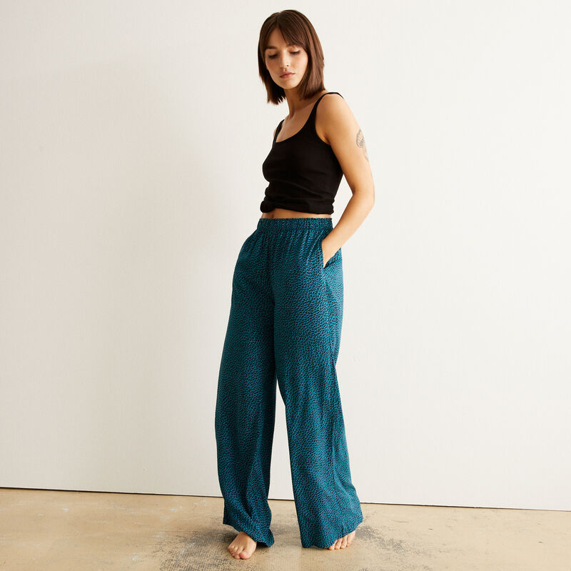 Pantalon imprimé animal - bleu Pantalon imprimé animal - bleu;
