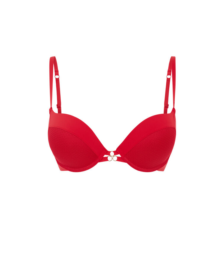 Soutien-gorge ultrapush en tulle appeliz rouge.