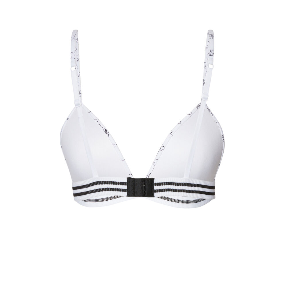 Soutien-gorge sans armatures à bande élastique - blanc blanc.