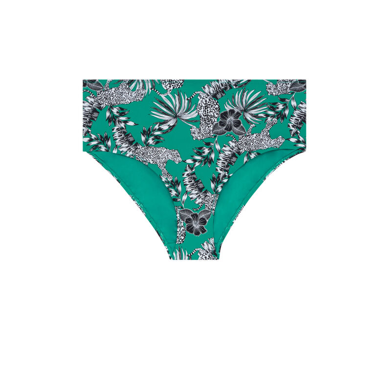 Bas de maillot de bain culotte taille haute - vert Bas de maillot de bain culotte taille haute - vert;