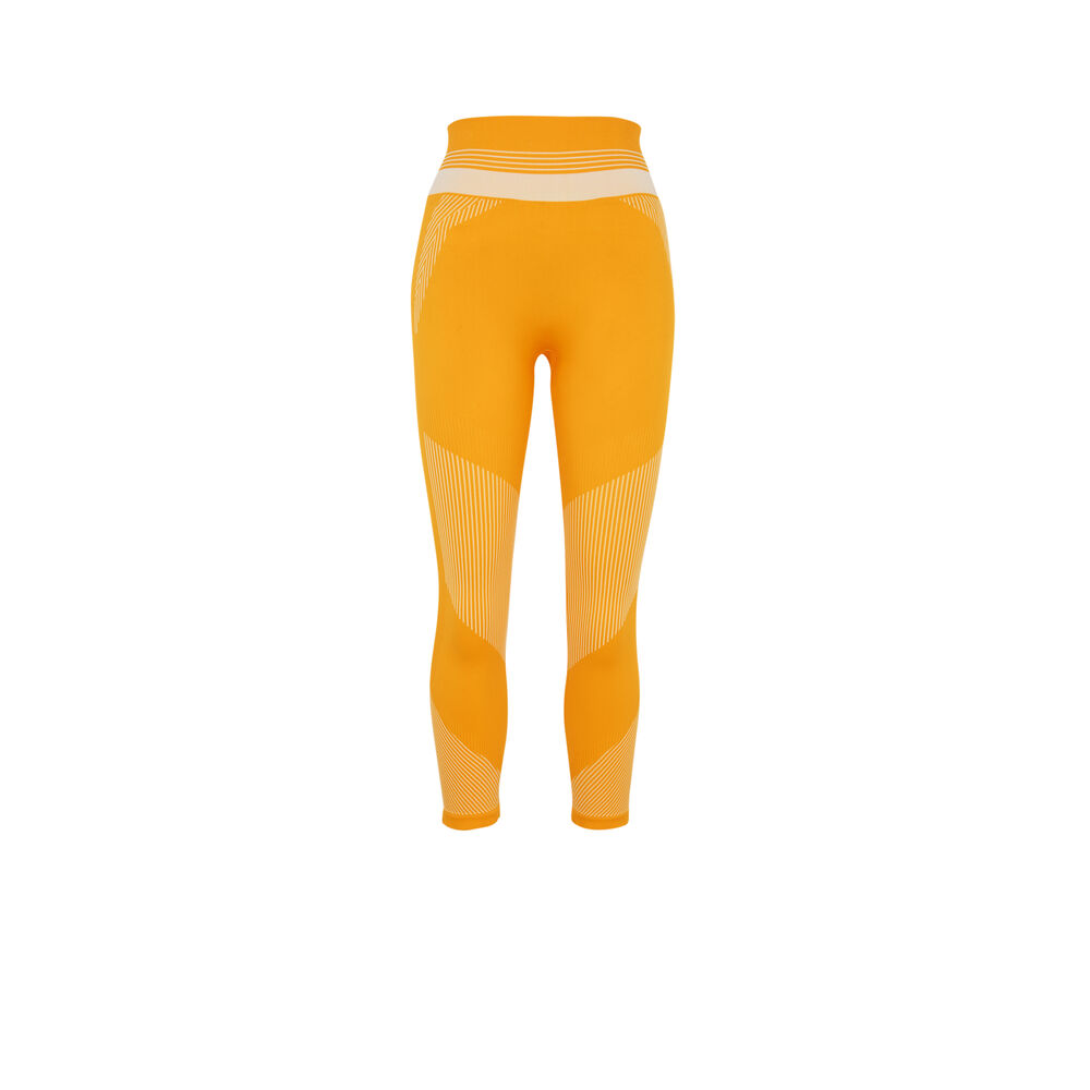 Legging court sport sans coutures seamblockiz safran.