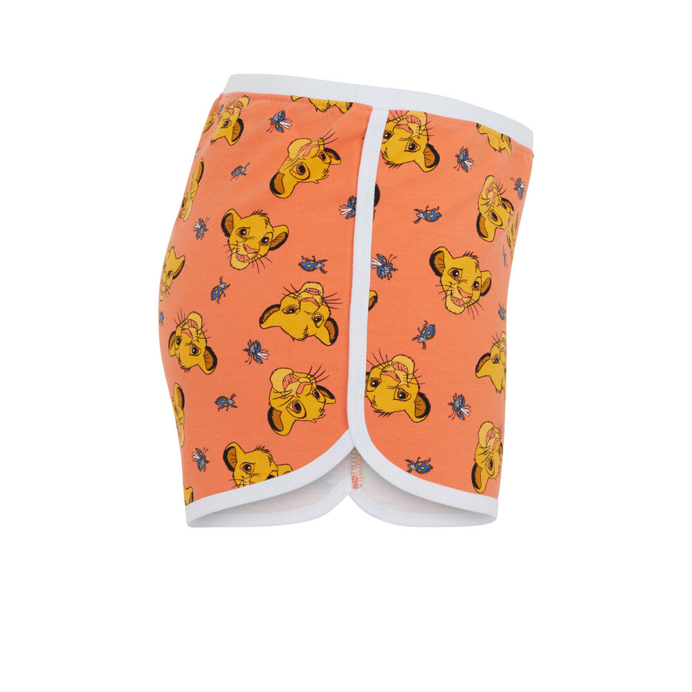 Short imprimé le roi lion - orange orange.