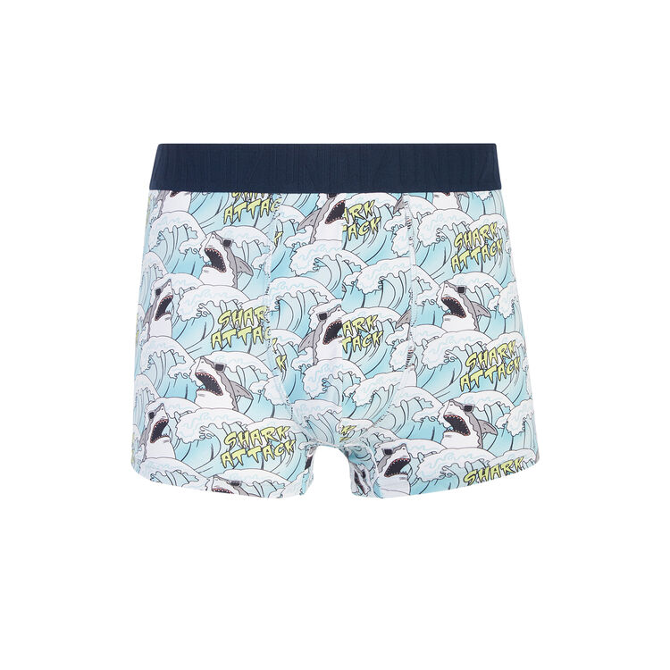 Boxer bleu gris squaliz Boxer bleu gris squaliz;