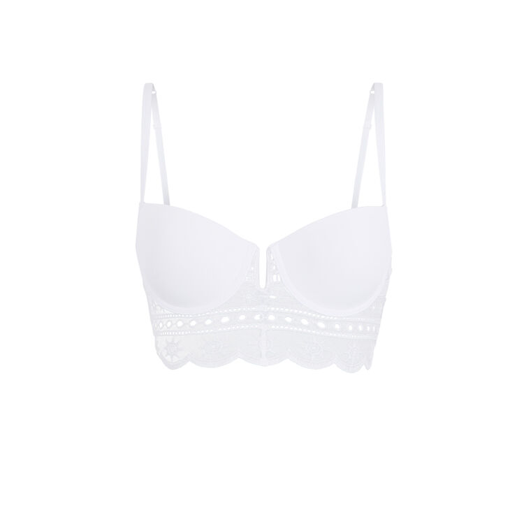 Soutien-gorge bustier push blanc tocrobrodiz blanc.
