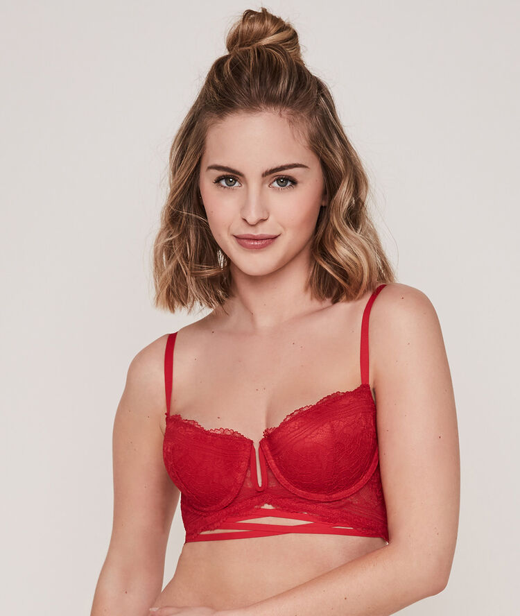 Soutien-gorge ampli bustier everydayiz rouge.