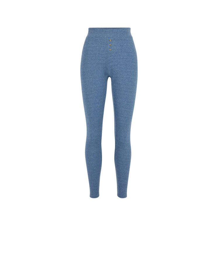 Legging cotelé uni minisoutiz bleu gris.