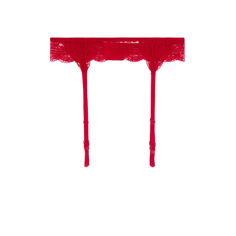 Porte jarretelle en dentelle everydayiz rouge.