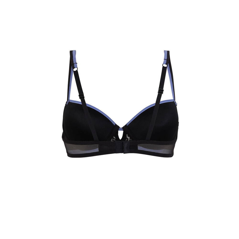 Soutien-gorge ampli en dentelle - noir noir.