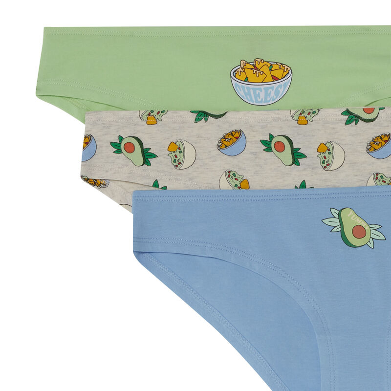 lot de 3 culottes avocado lover - écru lot de 3 culottes avocado lover - écru;
