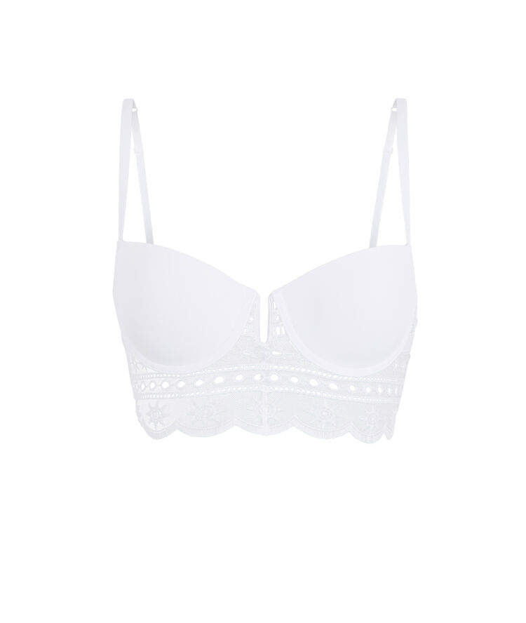 Soutien-gorge bustier push blanc tocrobrodiz blanc.
