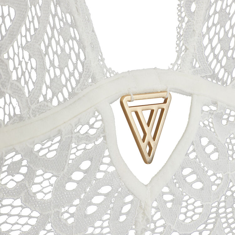 Soutien-gorge triangle blanc precieusiz Soutien-gorge triangle blanc precieusiz;