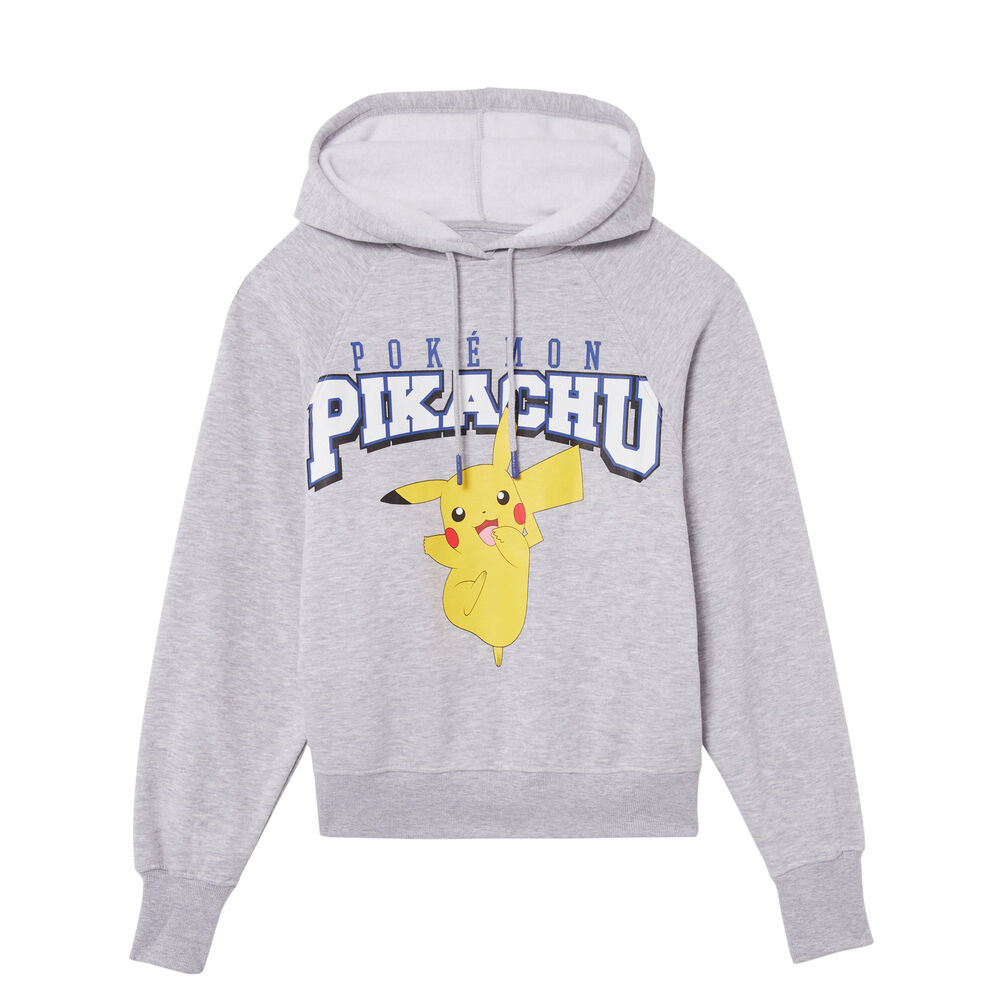 Sweat pikachu à message - gris gris.