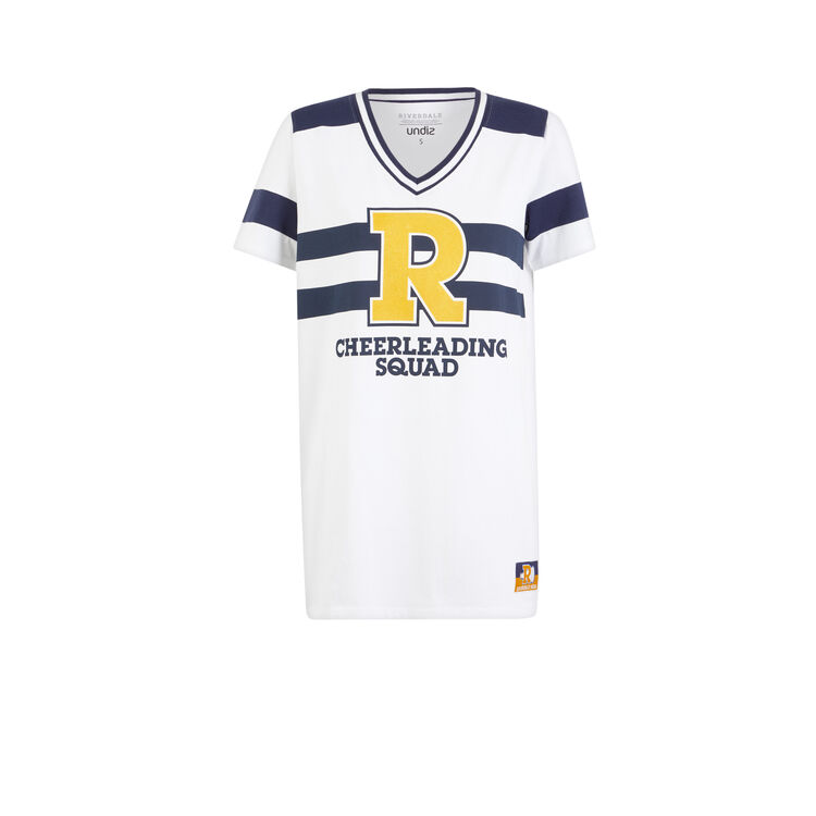 Tunique col v licence riverdale riverxiz blanc.
