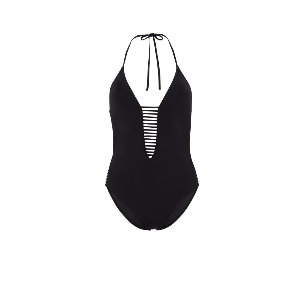 Maillot de bain une pièce uni - noir noir.