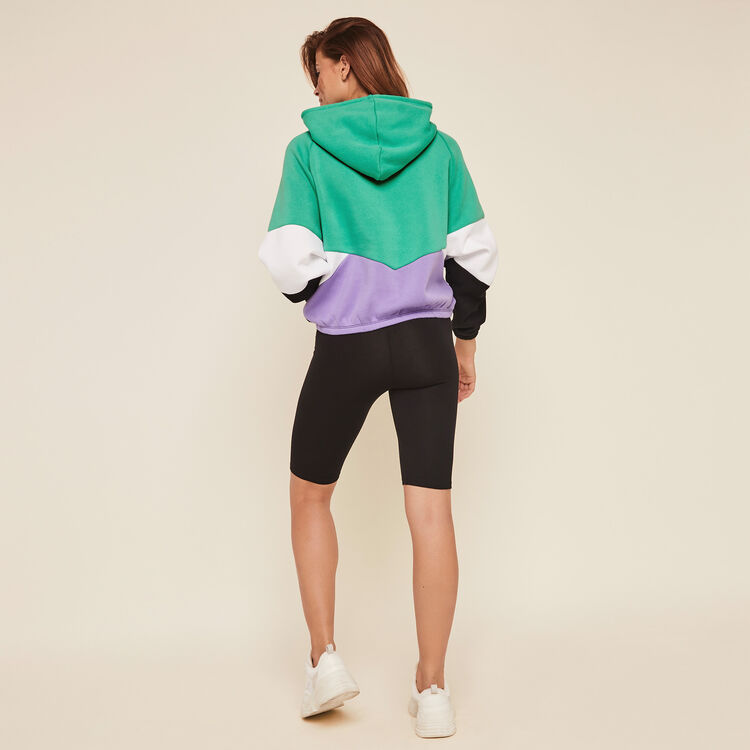 Sweat molleton à capuche offliniz vert émeraude.