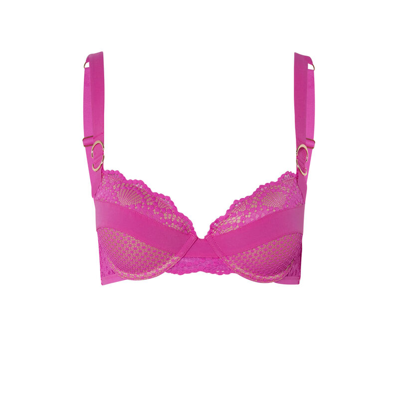 soutien-gorge push-up à détails boucles - rose soutien-gorge push-up à détails boucles - rose;