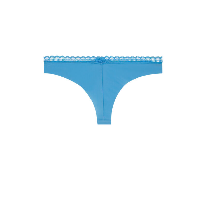 tanga en microfibre uni - bleu tanga en microfibre uni - bleu;