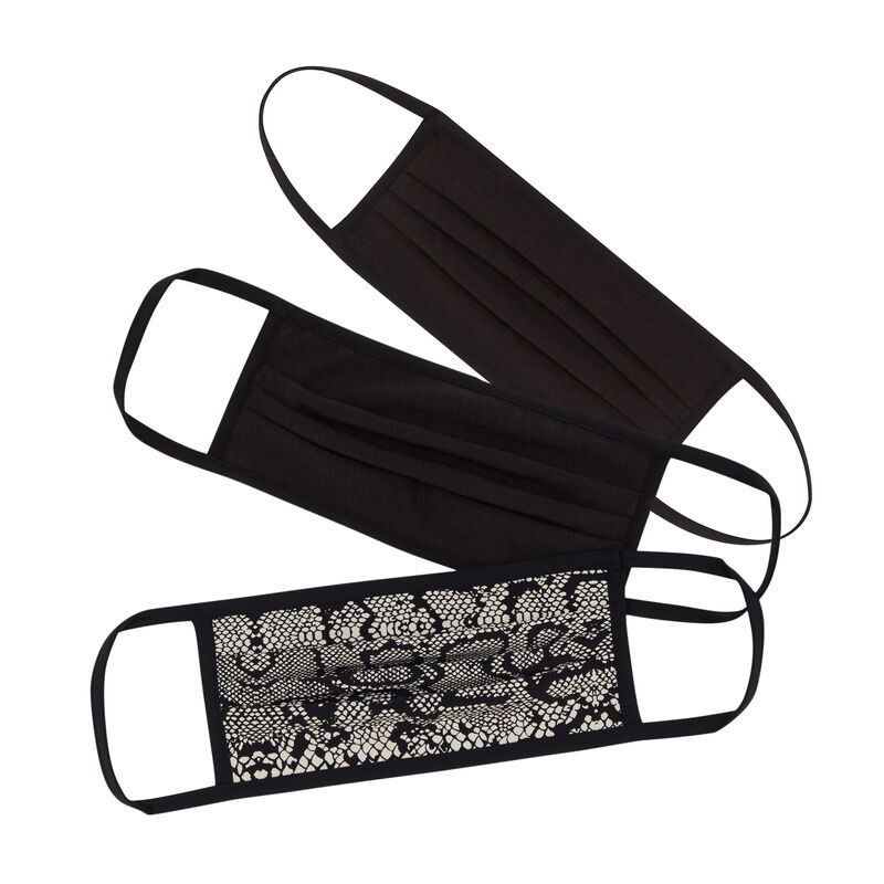 lot 3 masques noir/serpent - noir lot 3 masques noir/serpent - noir;