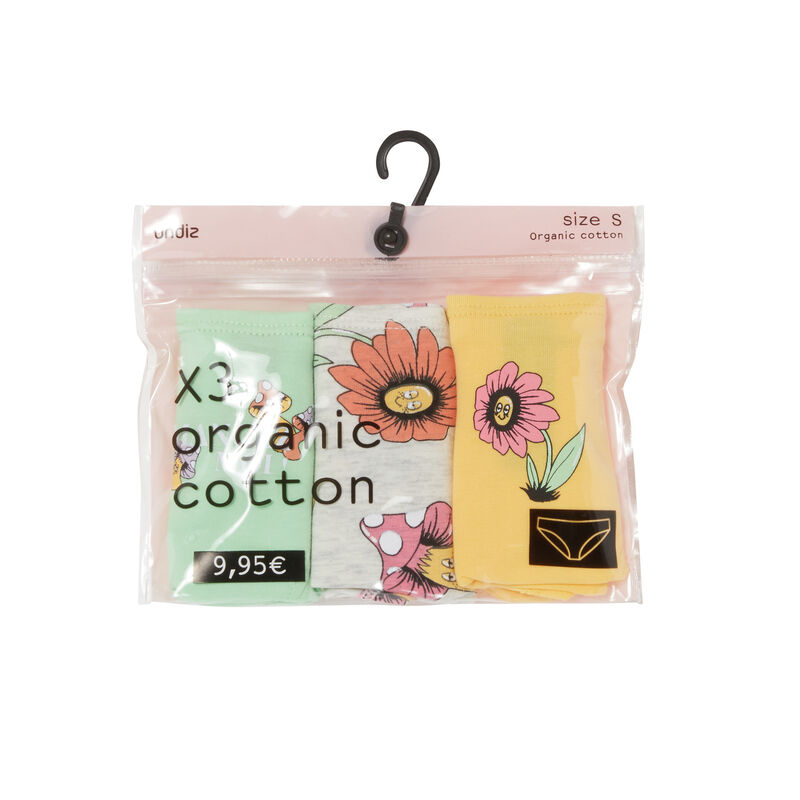 lot de 3 culottes mood fleurs - jaune lot de 3 culottes mood fleurs - jaune;