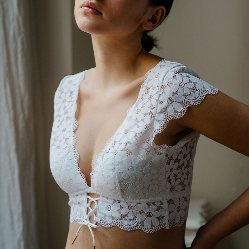 brassière à épaules dentelle - blanc brassière à épaules dentelle - blanc;