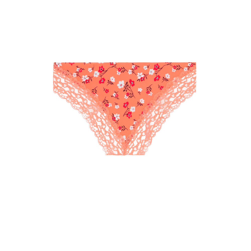 Shorty imprimé fleuri - rose rose.