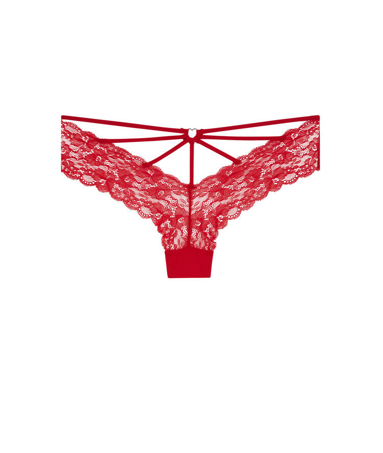 Shorty détail bijou rinaucoeuriz rouge.