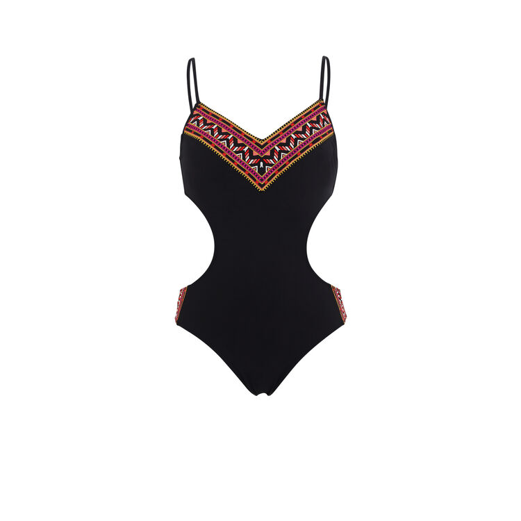Maillot de bain noir brodindiz noir.