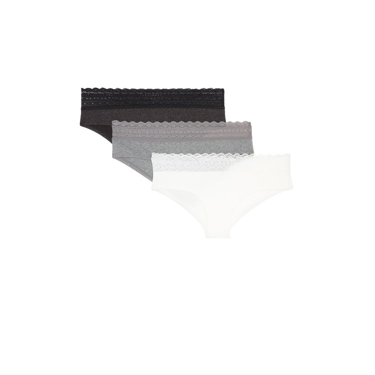 Lot de 3 shorty en coton uni waistiz Lot de 3 shorty en coton uni waistiz;