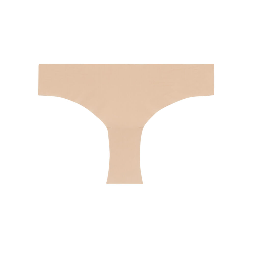 Culotte en micro et dentelle - beige beige.