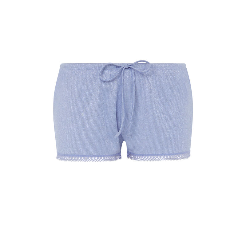 Short en jersey brillant luximiz - bleu Short en jersey brillant luximiz - bleu ;