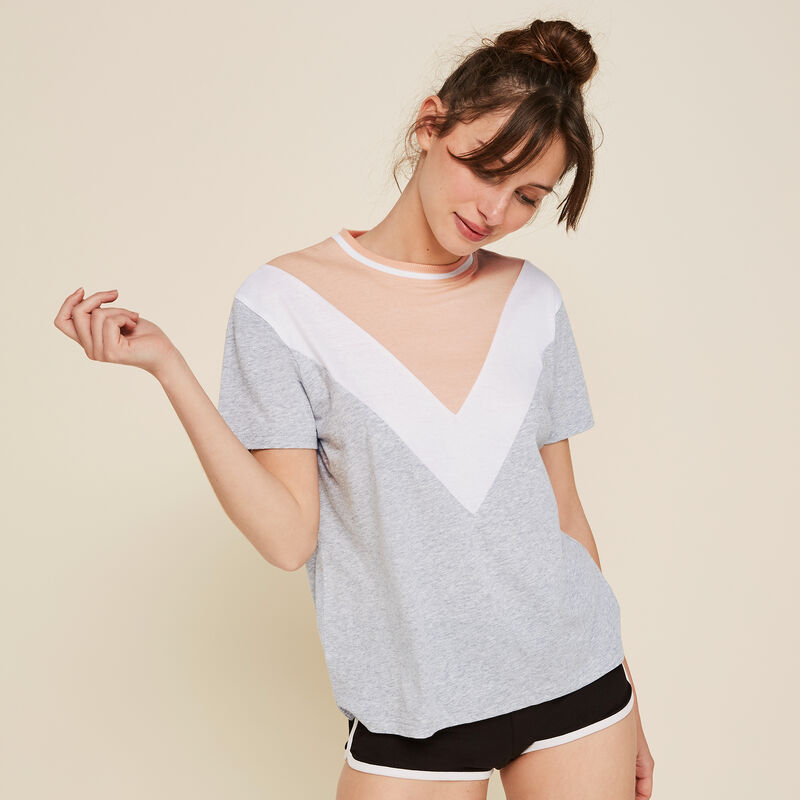Top gris colblockiz Top gris colblockiz;