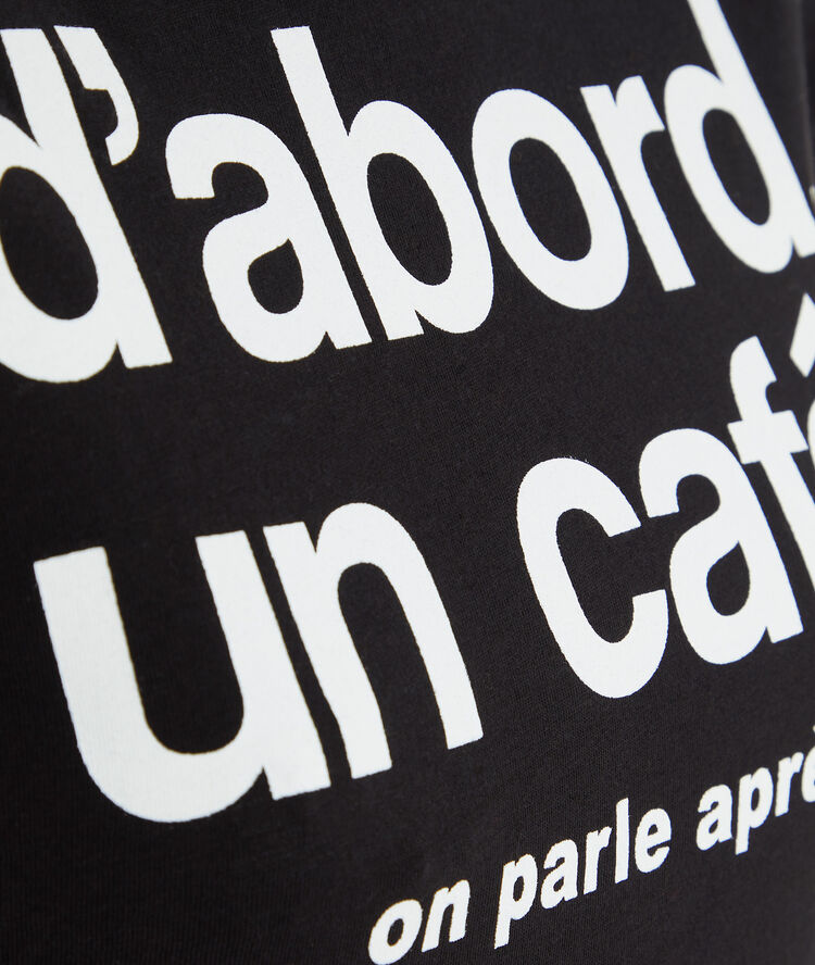 Top à message cafiz noir.