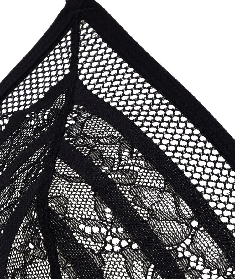 Soutien-gorge triangle dentelle - noir noir.