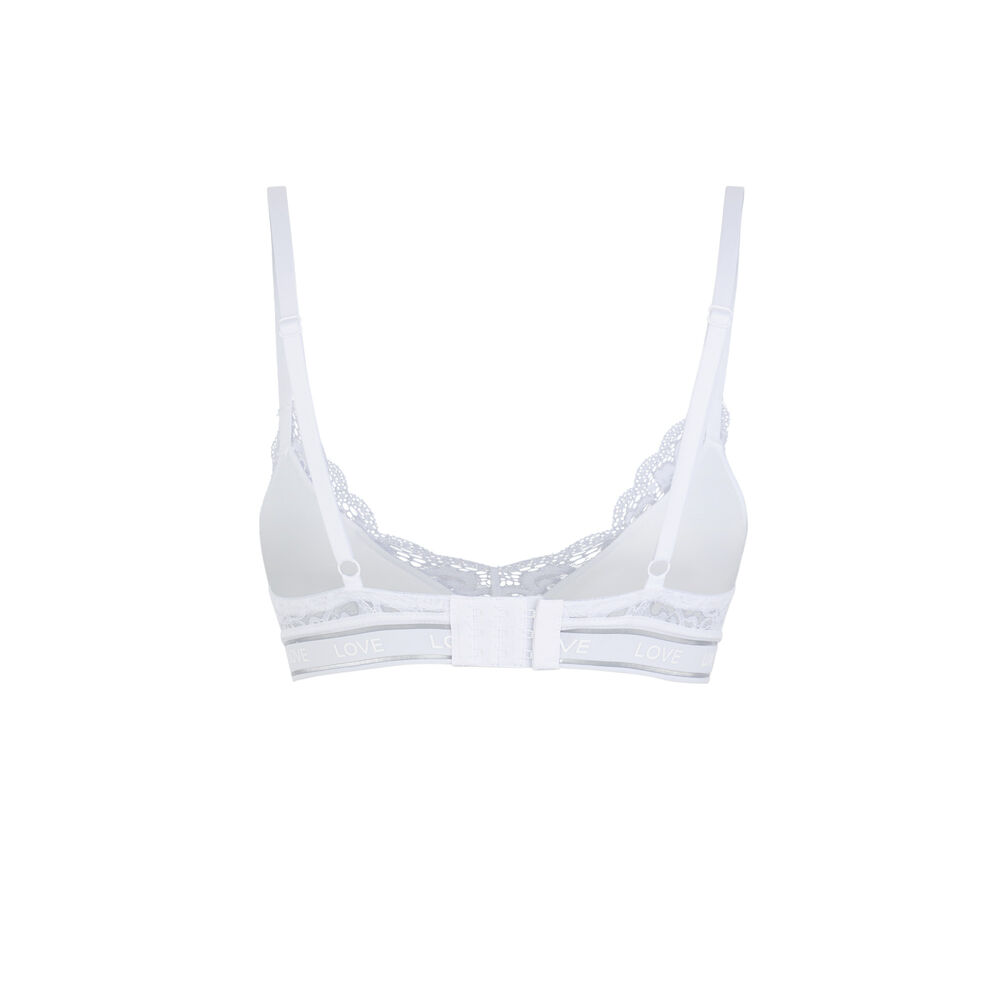 Soutien-gorge brassière sans armatures - blanc blanc.
