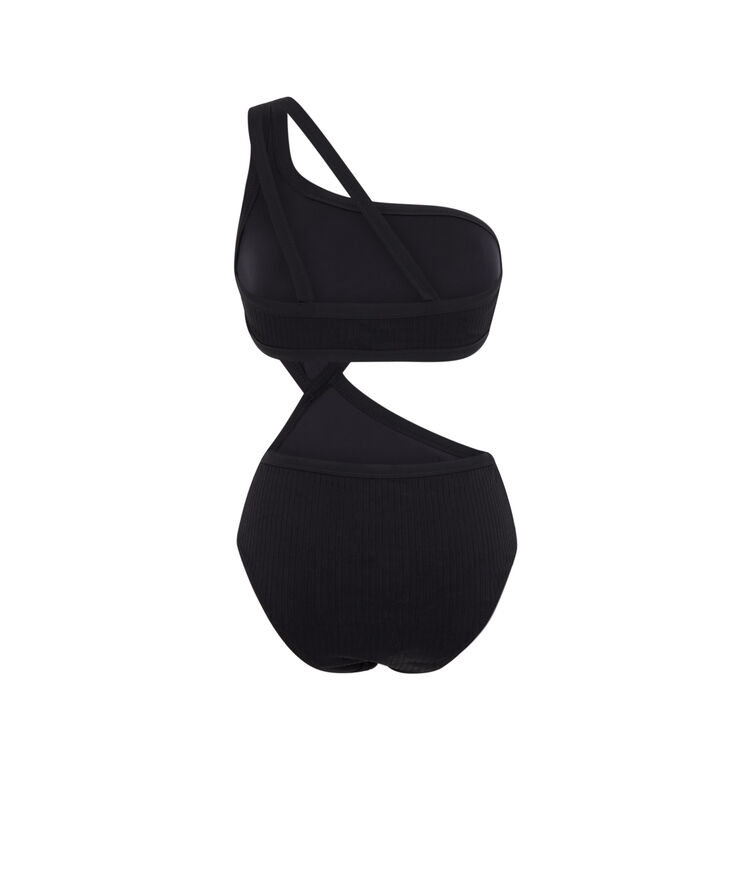 Maillot de bain une pièce asymétrique - noir noir.