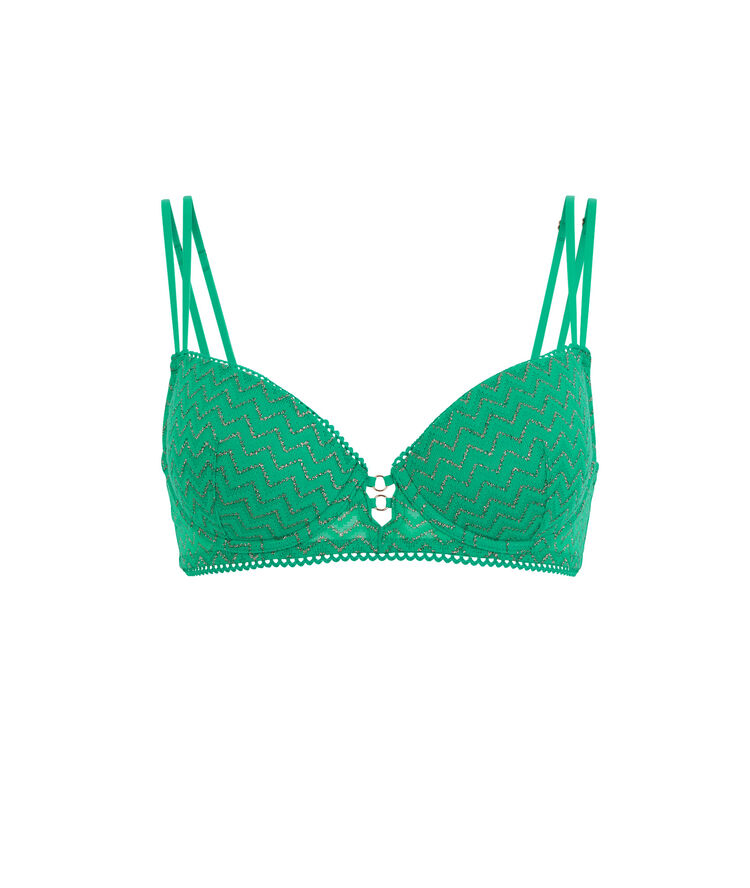 Soutien-gorge ampli vert émeraude lurexiz vert.