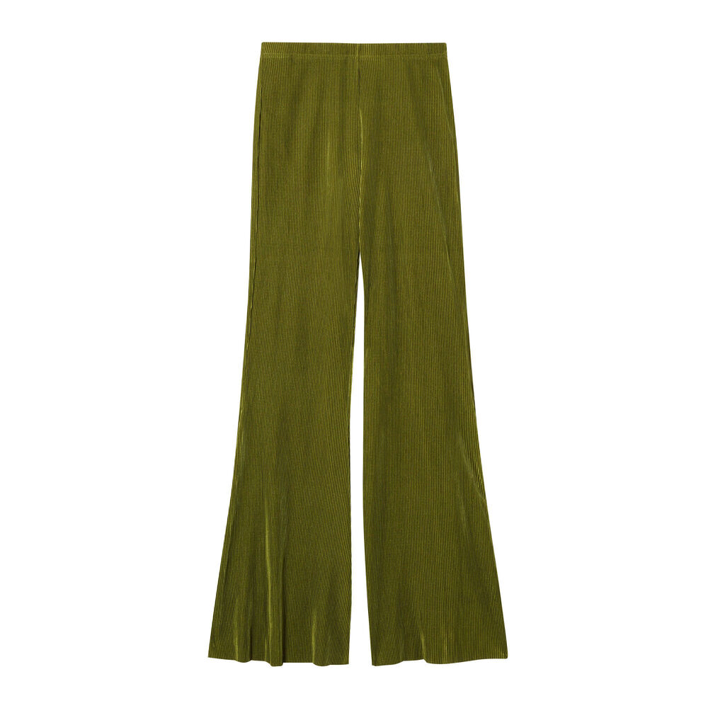 Pantalon en satin - kaki vert.