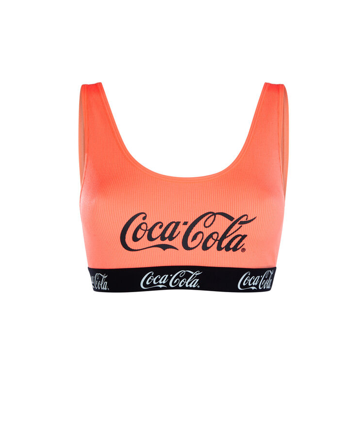Soutien-gorge brassière en coton - corail fluo corail fluo.