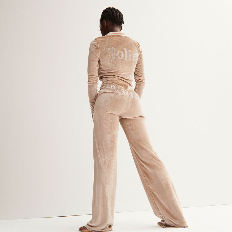 jogging "nana" Aya x undiz en velours - beige jogging "nana" Aya x undiz en velours - beige;