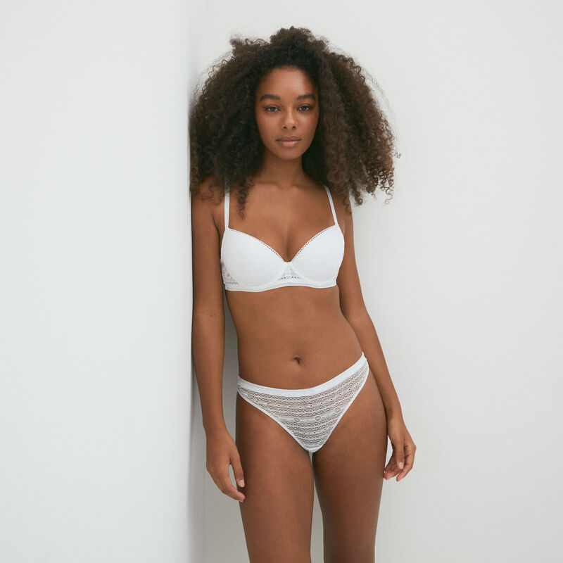 string en dentelle détail nœud - blanc string en dentelle détail nœud - blanc;