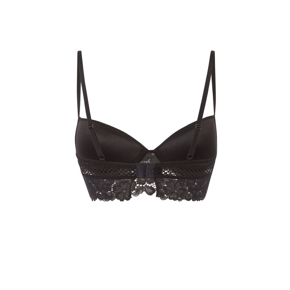 Soutien-gorge ampli en dentelle - noir noir.