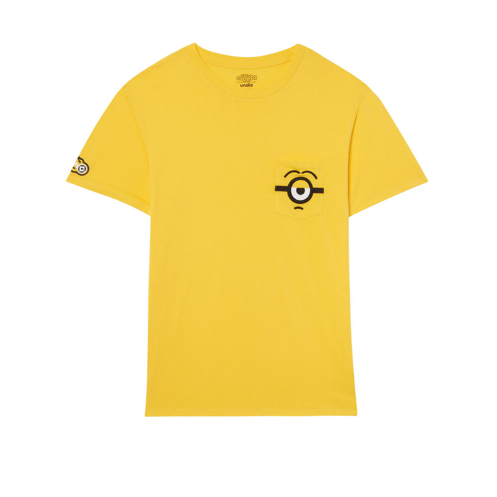 Tee-shirt à détails poche les minions - jaune jaune.
