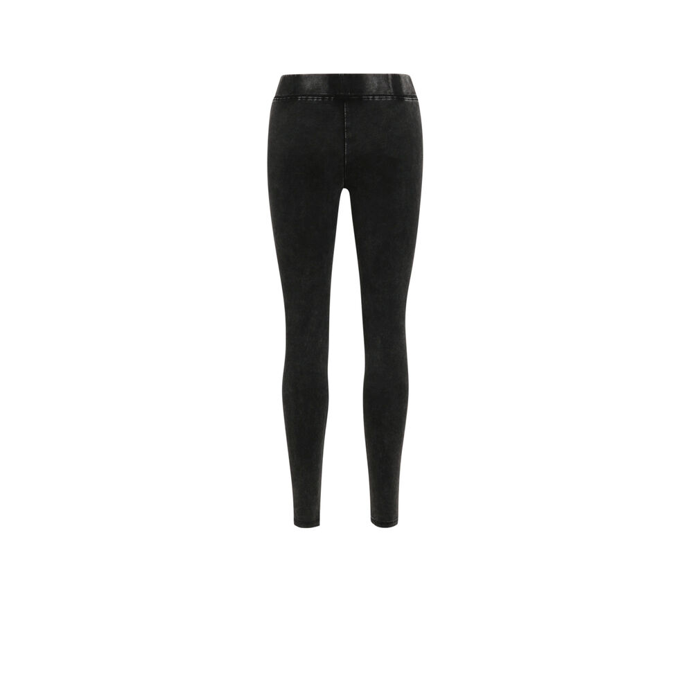 Legging effet vieilli - noir noir.