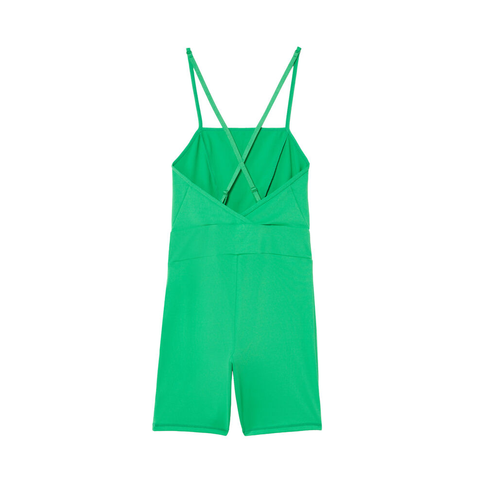 Combishort sport à bretelles croisées - vert vert.